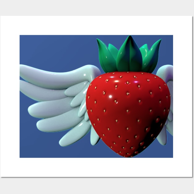 Celeste Strawberry 3D Wall Art by Robirod12